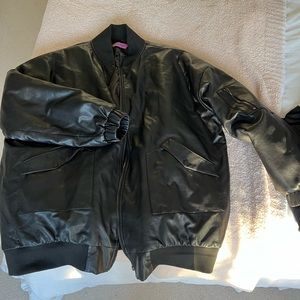 Edikted oversized leather jacket